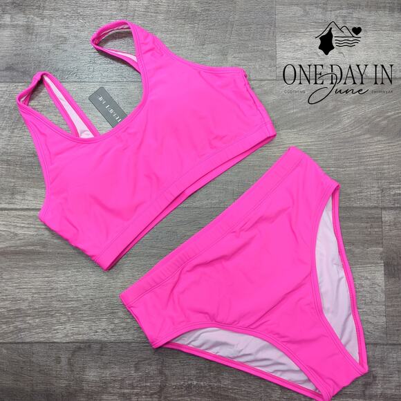 Tempt Me Crop Bikini Swimsuit Size L - Picture 3 of 7